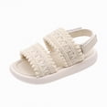 thumbnail image 1 of kpoplk Girls Sandals Open Toe Strappy Summer Shoes butterfly Casual Sandals(Beige,11), 1 of 4
