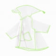thumbnail image 1 of kpoplk Hooded Transparent Raincoat Girl Boys Rain Coat Hooded Outdoors Clear Waterproof Kids Toddler Children's Rainwear Protective Covers 1-10T(Green,9-10 Years), 1 of 4