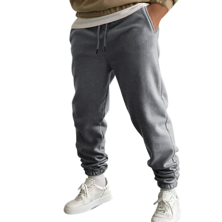 Dark grey joggers mens cheap