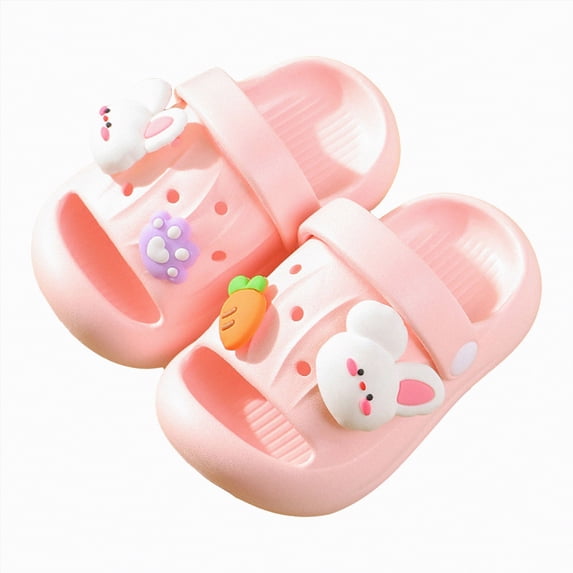 kpoplk Kids Cloud Slides Boys Girls Pillow Slippers – Slip-On Slide Sandals, Summer Beach Pool Shoes, Indoor and Outdoor(Pink,5.5)