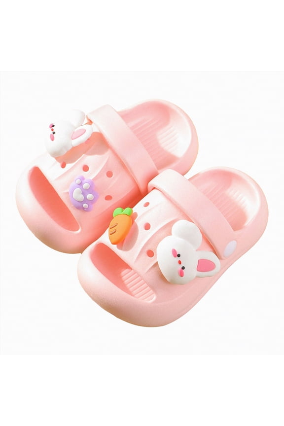 Kids Cloud Slides Boys Girls Pillow Slippers – Slip-On Slide Sandals, Summer Beach Pool Shoes, Indoor and Outdoor(Pink,8)