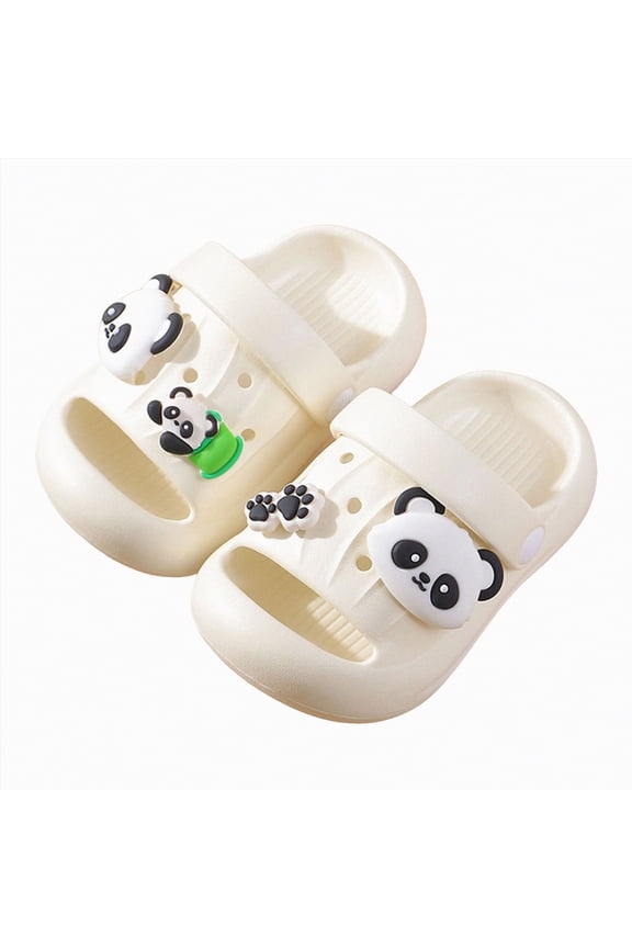 Kids Cloud Slides Boys Girls Pillow Slippers – Slip-On Slide Sandals, Summer Beach Pool Shoes, Indoor and Outdoor(White,6.5)