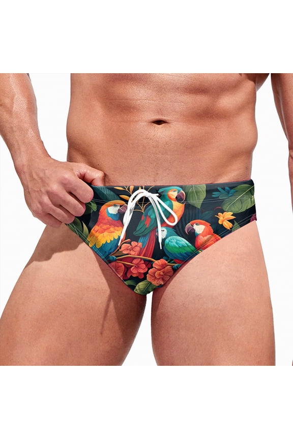 Low Rise Bikini Brief for Men Vintage Sexy Thong Swim Briefs Summer Bathing Surfing Swimwear Quick Dry Drawstring Swimsuits Triangle Underwear Size XL,Dark Blue