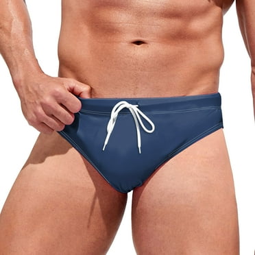 kpoplk Men Swimwear Swim Briefs Bikini Board Surf Shorts Boxer Trunks Swimsuits Navy,L