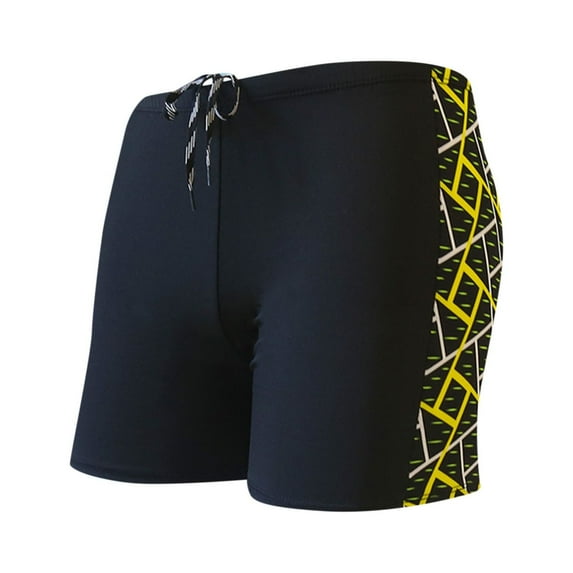 kpoplk Men's Beach Shorts Bathing Suits with Mesh Lining Yellow,XXL