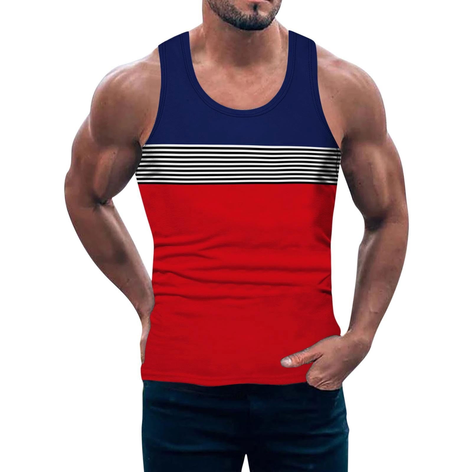kpoplk Men's Bodybuilding Stringer Tank Top Gym Workout Sleeveless T