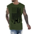 thumbnail image 1 of kpoplk 4th of July Shirts Mens Muscle Tank Top 4th of July American Flag Short Sleeved Gym Workout American Flag Shirt(AG,XL), 1 of 5
