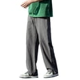 thumbnail image 1 of kpoplk Men's Drawstring Linen Pants Men Casual Beach Trousers with Pocket Lightweight Elastic Yoga Pant(Grey,XL), 1 of 7