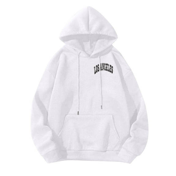 kpoplk Men's Floral Print Casual Graphic Hoodies Drawstring Long Sleeve Pullover Sweatshirt(White,XL)