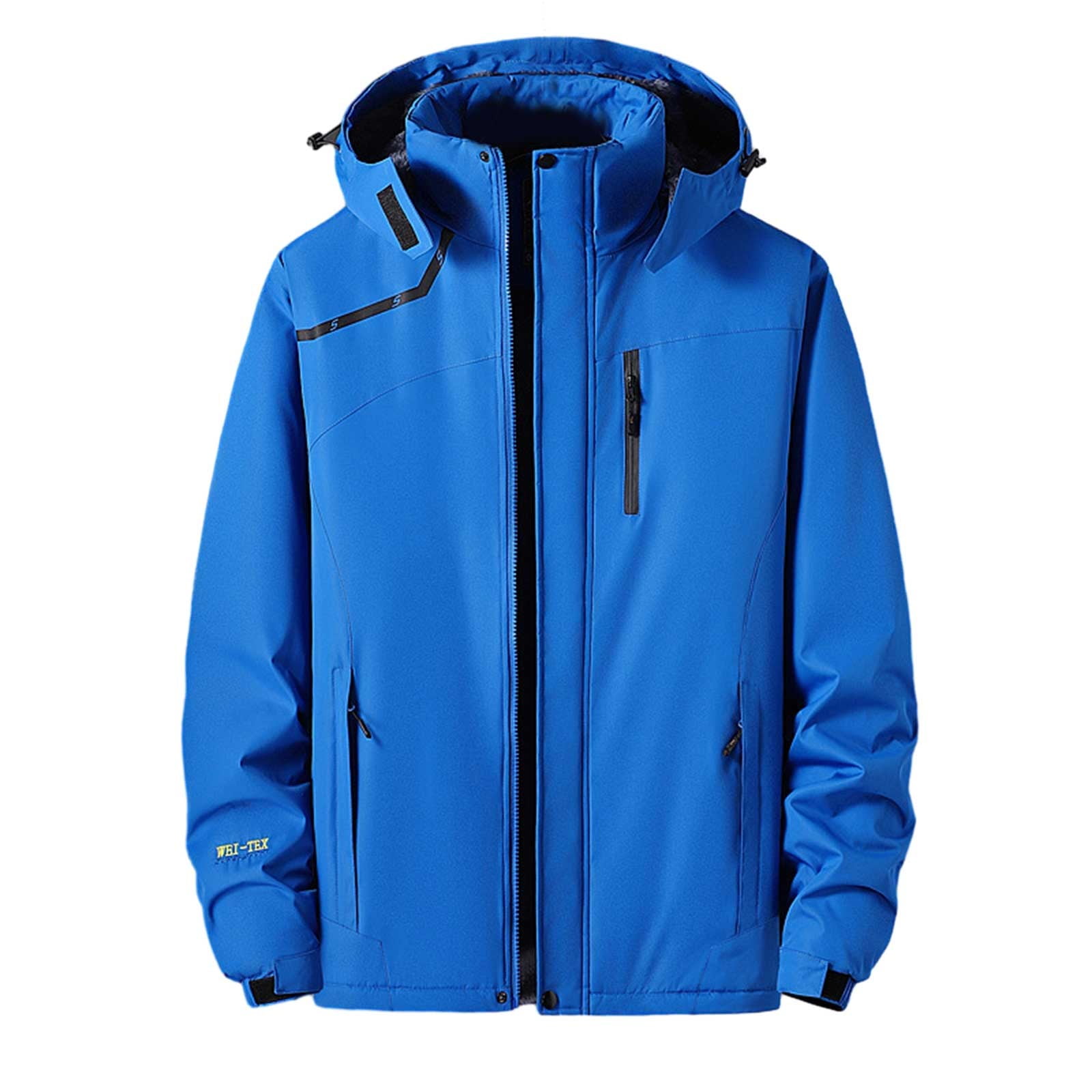 kpoplk Men's Hooded Rain Jacket Waterproof Lightweight Waterproof Rain