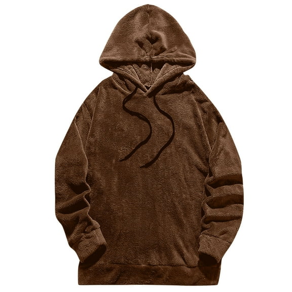 kpoplk Men's Hoodie Casual Long Sleeve Waffle Knit Drawstring Hoodies Pullover Sweatshirts with Pocket(Gold,XL)