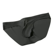 kpoplk Men's Padded Enhancing Underwear Rounderbum Brief Black,L