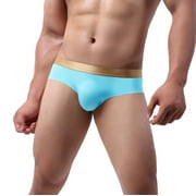 kpoplk Men's Padded Enhancing Underwear Rounderbum Brief Light Blue,L