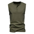 thumbnail image 1 of kpoplk Men's Sleeveless Muscle Stringer Tank Top Cut Open Gym Training Bodybuilding Vest Shirts AG,L, 1 of 3