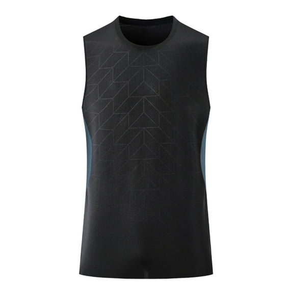 kpoplk Men's Summer Tank Tops Sleeveless Casual T Shirts Beach Tank Shirts Lightweight Tee Black,L