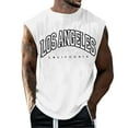 thumbnail image 1 of kpoplk Men's Summer Tank Tops Sleeveless Casual T Shirts Beach Tank Shirts Lightweight Tee White,3XL, 1 of 4