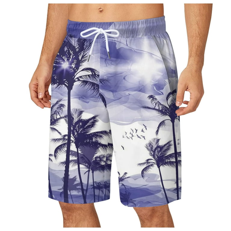 kpoplk Men s Swimming Trunks Without Mesh Lining Board Shorts with Pockets Purple 3X Large