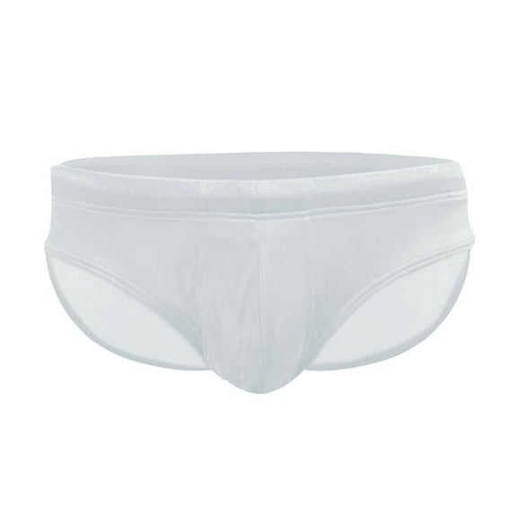 kpoplk Men's Swimwear Sexy Swim Briefs Bikini Board Surf Shorts Boxer Swimsuits Silver,XL