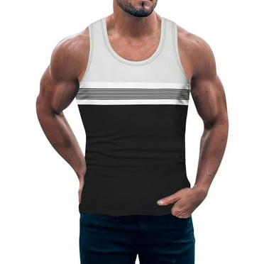 kpoplk Men's Workout Tank Top Casual Soft Sleeveless Gym Muscle Shirts Bodybuilding Tee Black,3XL