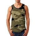 thumbnail image 1 of kpoplk Men's Workout Tank Top Gym Muscle Tee Fitness Bodybuilding Sleeveless T Shirt Khaki,M, 1 of 6