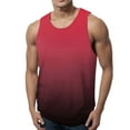 thumbnail image 1 of kpoplk Men's Workout Tank Tops Cotton Gym Cut off Sleeveless T Shirt Bodybuilding Fitness Muscle Athletic Tank Tops L Red, 1 of 4