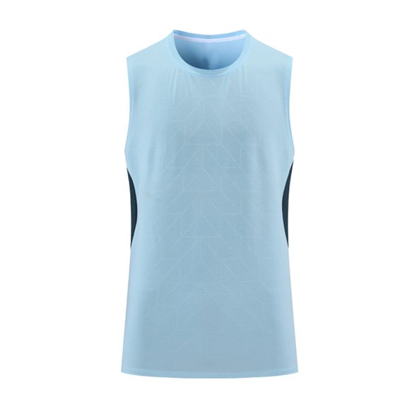 kpoplk Men's Workout Tank Tops Gym Sleeveless T-Shirts Fitness Bodybuilding Muscle Shirt Blue,L