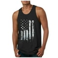 thumbnail image 1 of kpoplk Mens American Flag Tank Top 4th of July Shirt American Flag Patriotic Short Sleeved Independence Day Shirt(Black,XL), 1 of 6