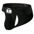 thumbnail image 1 of kpoplk Mens Boxer Briefs Breathable Cotton Underwear Total Support Pouch Boxers Black,M, 1 of 3