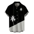 thumbnail image 1 of kpoplk Mens Button up Short Sleeve Shirt Shirt Collar Abstract Printed Shirts Casual Beach Tops Mens Shirts Casual(3XL,Black), 1 of 5