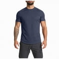 thumbnail image 1 of kpoplk Mens Casual T Shirt Soft Plain Tshirts for Men Cooling Crew Neck Casual Loose Fit Tee Shirt Size XL,Navy, 1 of 5