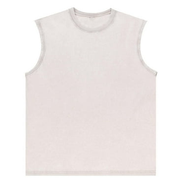 kpoplk Mens Graphic Tank Tops Sleeveless Muscle Shirts Beach Hawaiian Patriotic Tank Tops,M Beige