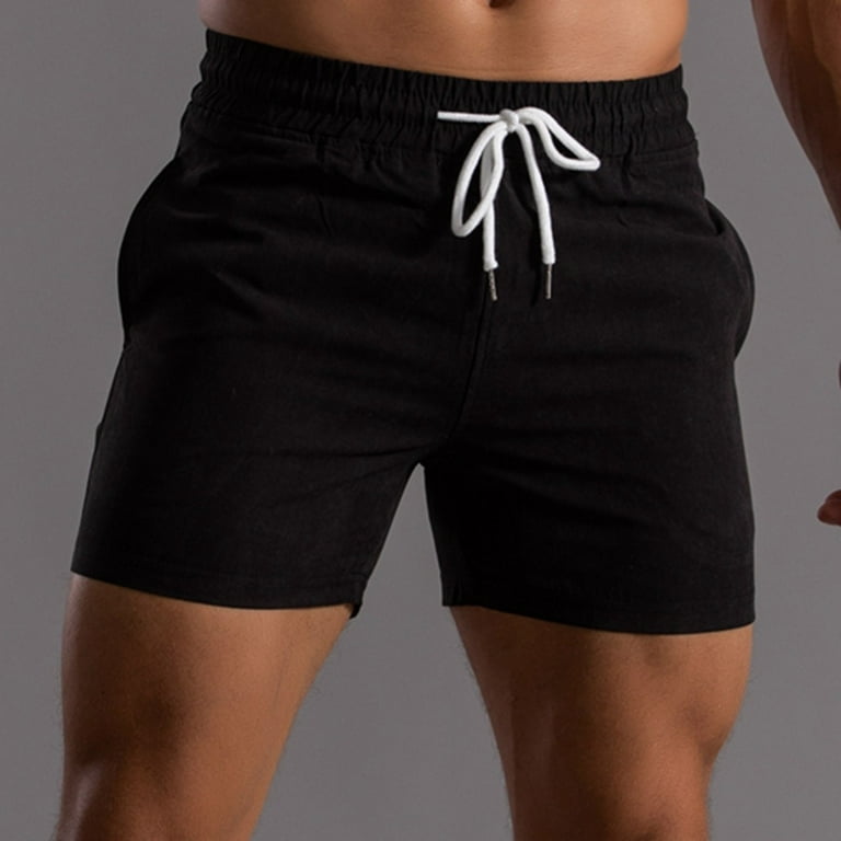 kpoplk Mens Gym Shorts,Men's Basketball Shorts with Zipper Pockets  Lightweight Quick Dry Long Shorts for Men Gym(Black,L)