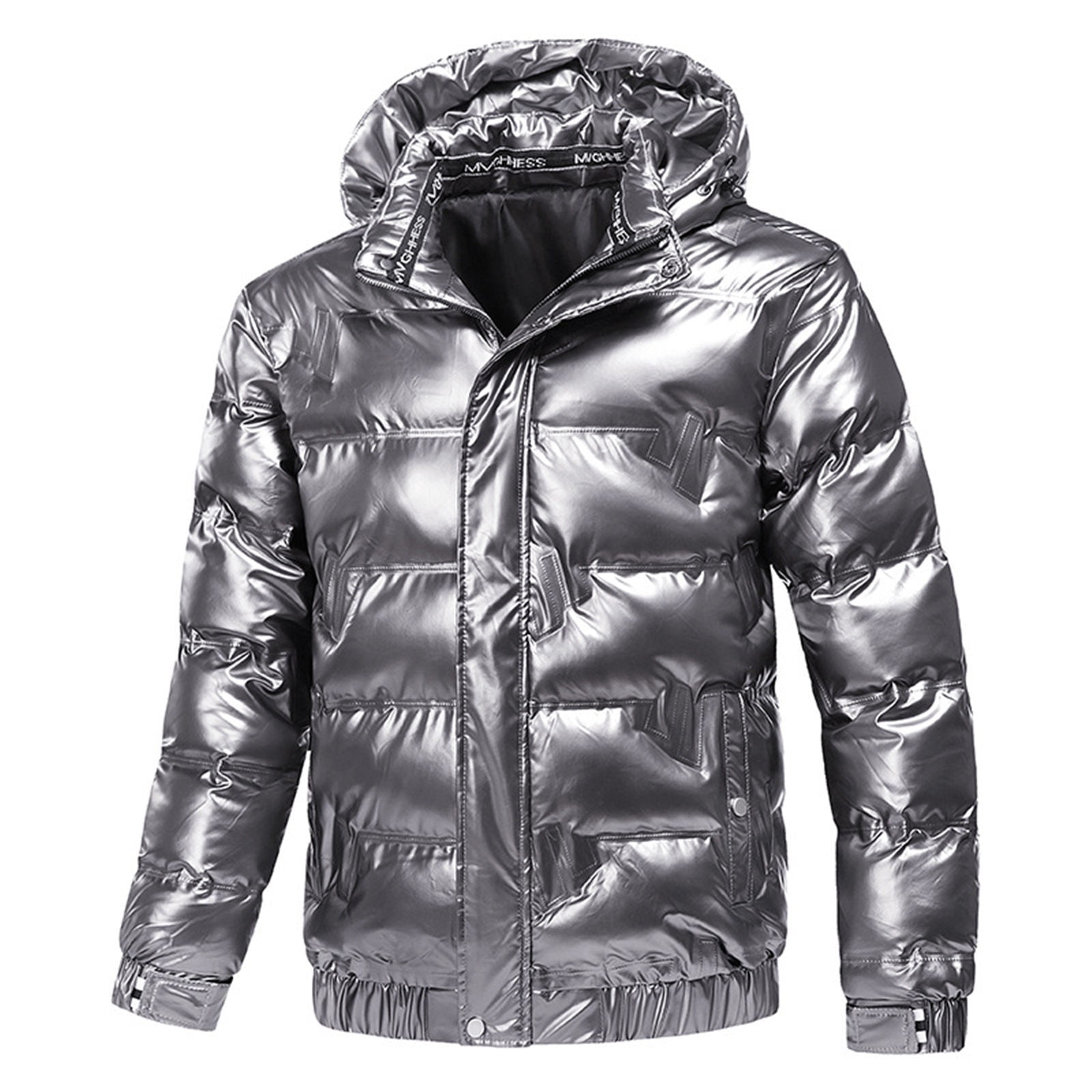 kpoplk Mens Hooded Puffer Jacket Men Jacket Warm Overcoat Outwear