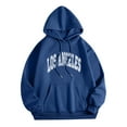 thumbnail image 1 of kpoplk Mens Hoodies Pullover Graphic, Men's Pullover Hoodie Sweatshrits Drawstring Hooded Color Block Hoody for Men with Kangaroo Pocket(Blue,L), 1 of 3
