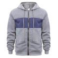 thumbnail image 1 of kpoplk Mens Lightweight Zip up Hoodie Long Sleeve Full-Zip Hooded Sweatshirt XL,Light Gray, 1 of 5