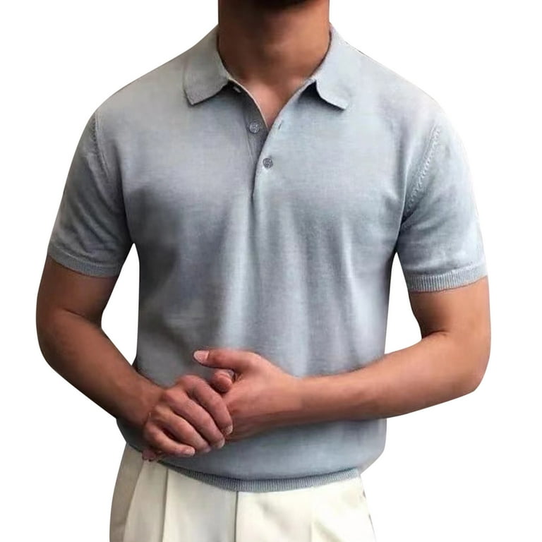 Plus Size 4xl-m Summer Thin Short Sleeve Knitted Polo Shirts