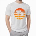 thumbnail image 1 of kpoplk Mens Short Sleeve T-Shirts Crew Neck Casual Shirt Loose Fit Summer Beach Palm Tree Vintage Hawaiian Tees Size XL,White, 1 of 5