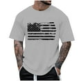 thumbnail image 1 of kpoplk Mens Slim Fitted Casual Short-Sleeve T-Shirts Contrast Color Stitching Tee(Grey,XL), 1 of 5