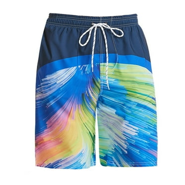kpoplk Mens Swim Shorts Quick Dry Swim Trunks Bathing Suits Beach Shorts with Mesh Lining Pockets(Light Blue,X-Large)