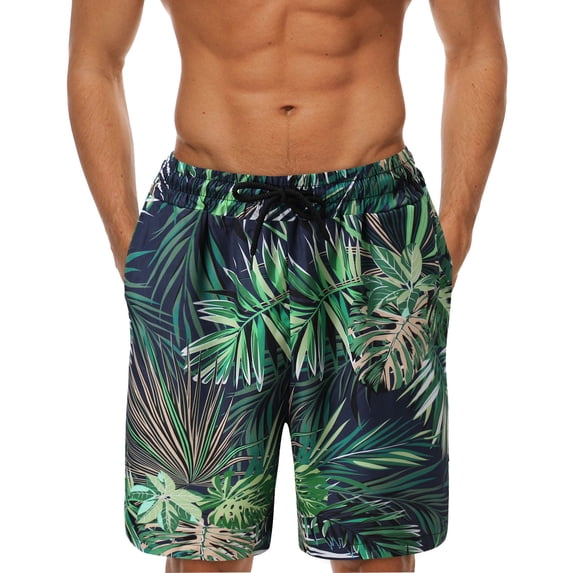 kpoplk Mens Swim Trunks Quick Dry Swim Shorts Mesh Lining Bathing Suits Swimwear Beach Shorts with Pockets(Green,XX-Large)