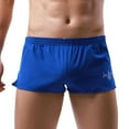 thumbnail image 1 of kpoplk Mens Swim Trunks Quick Dry Swimwear Zipper Pockets, Swim Shorts with Mesh Lining Blue,L, 1 of 6