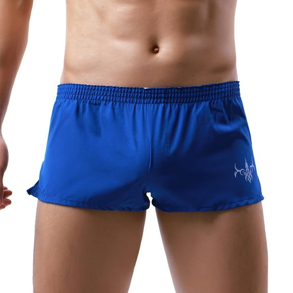 kpoplk Mens Swim Trunks Quick Dry Swimwear Zipper Pockets, Swim Shorts with Mesh Lining Blue,L