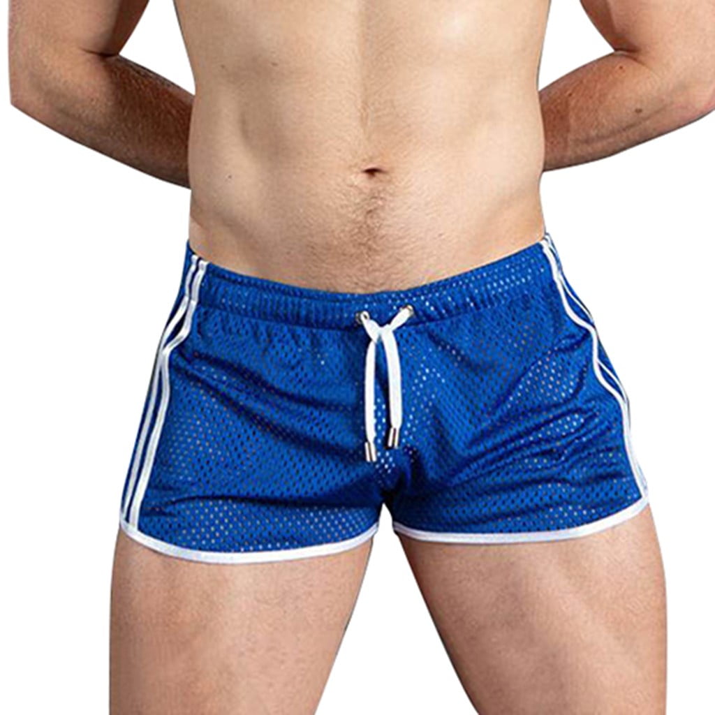 kpoplk Mens Swim Trunks Retro Swim Shorts with Mesh Vintage 80s