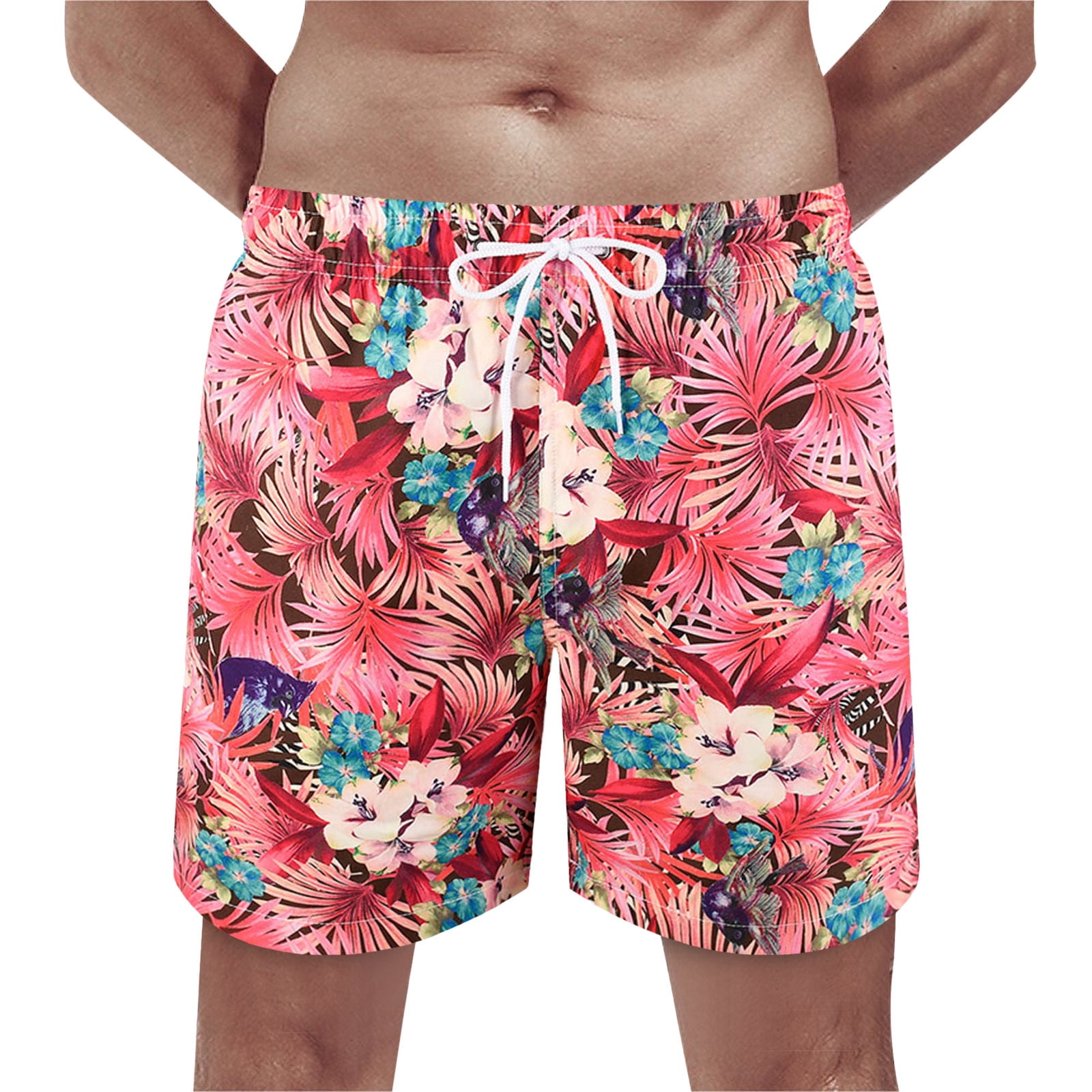 Men's pink swim shorts, Beach Outfits for men