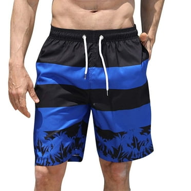 kpoplk Mens Swim Trunks with Mesh Lining Quick Dry Bathing Suits for Men Swim Shorts Swimwear(Blue,Small)