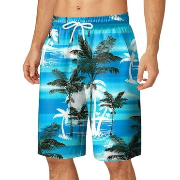 kpoplk Mens Swimming Trunks Quick Dry Board Beach Shorts Swimwear with Mesh Lining(Sky Blue,XX-Large)