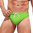 thumbnail image 1 of kpoplk Mens Swimsuit Briefs Padded Swimwear Sexy Swimming Bikini Board Beach Surfing Swim Green,XXL, 1 of 5