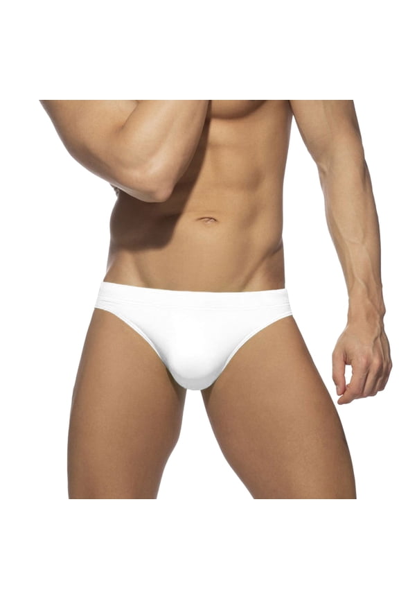 Mens Swimsuit Briefs Swimwear Stitching Sexy Swimming Bikini Board Beach Surfing Swim White,XXL