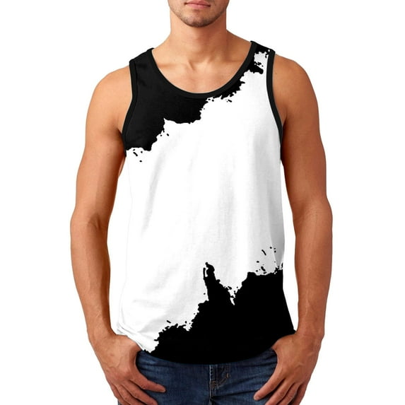 kpoplk Mens Tank Tops Solid Color Sleeveless Shirts for Beach Running Workout White,5XL