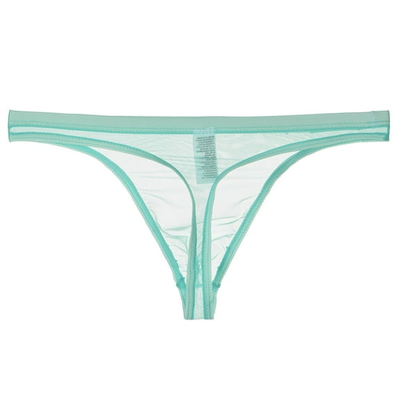 kpoplk Mens Thong Underwear Mens Ultra Attractive Side Style Waistband Bikini Brief Thong Underwear(Light Blue,XL)